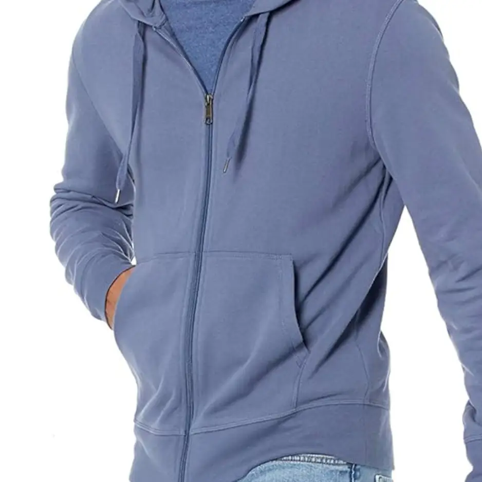 Sweat Bleu clair capuche poche