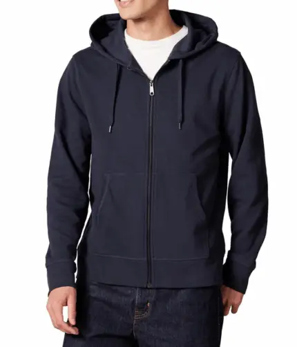 Sweat Capuche Zippé Bleu Marine