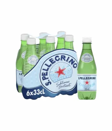Eau gazeuse San Pellegrino Minérale naturelle - 6x33cl