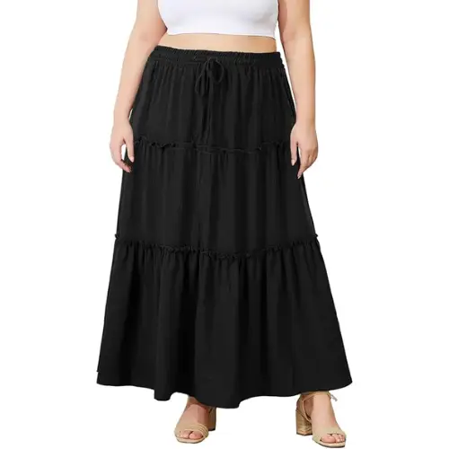 Jupe Plissée BOHEME Grante Taille Noir