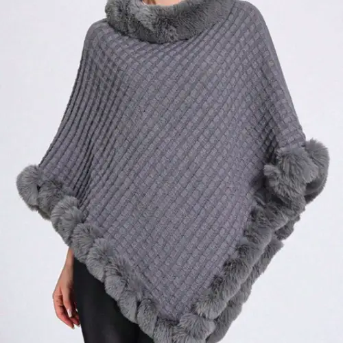 Poncho Oversize Bleu