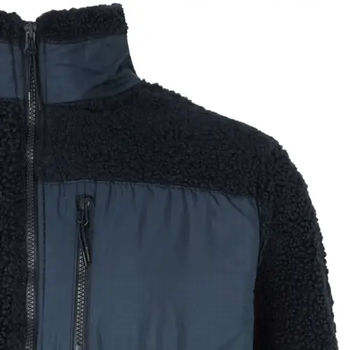 Veste Polaire TEDDY Bleu Marine Homme Zoom Poche